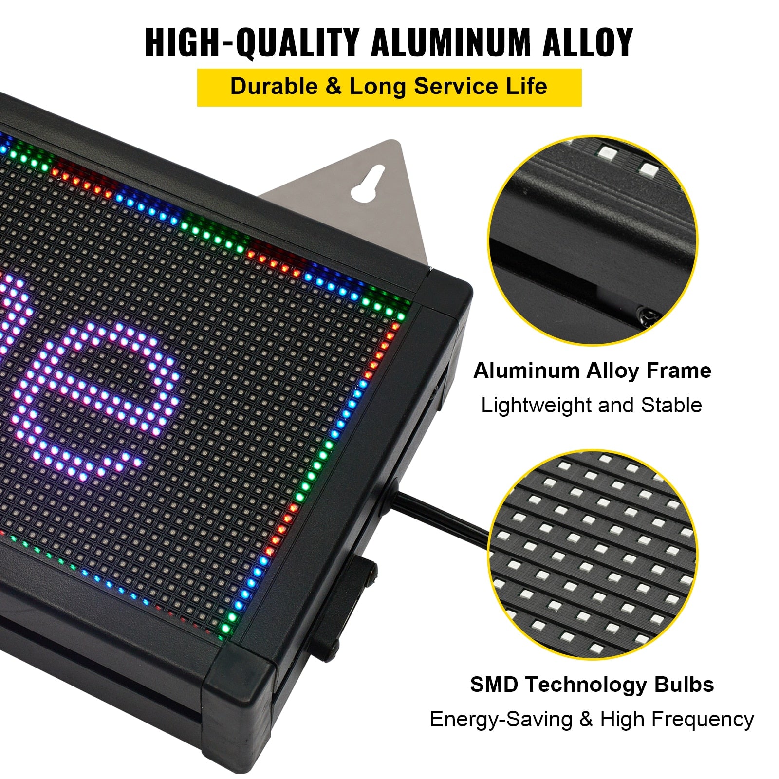 VEVOR Wi-Fi LED Scrolling Sign Full Color P4/P5/P6/P10 DIY Programmable Message image 11