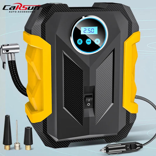 CARSUN Portable Automobile Air Compressor Digital Tire Inflation Pump LED Lamp image 0