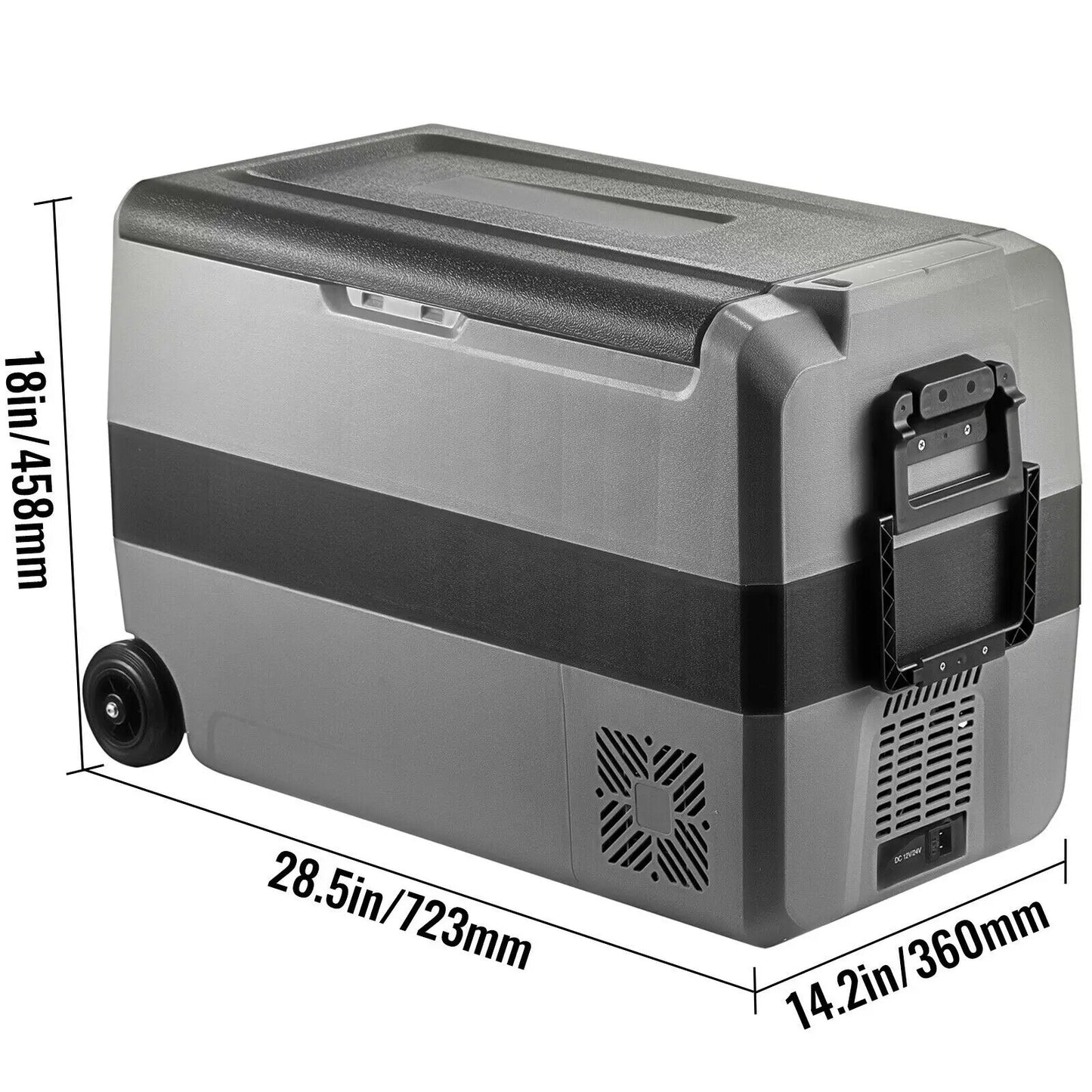 VEVOR 36L 50L 60L Portable Car Fridge Mini Refrigerator Freezer With Wheel and image 5