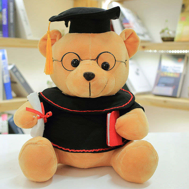 1pc 18cm Cute Graduate Dr. Bear Plush Toy Stuffed Bear kawaii Toys Funny Gradua image 6