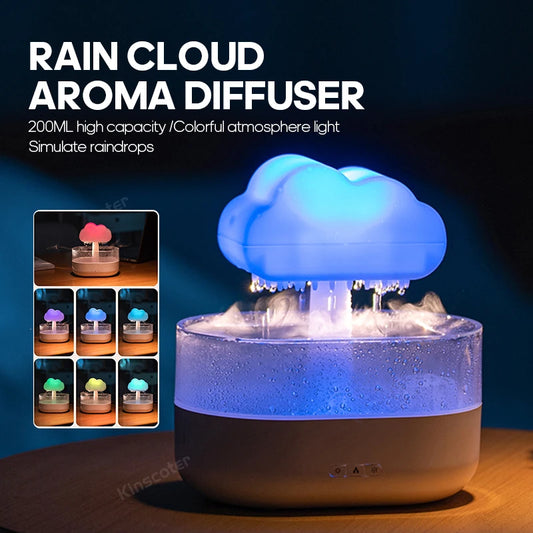 Cute 2024 2024 For Cloud  Diffuser Zen Raindrops Air Humidifier Essential Oil D image 0