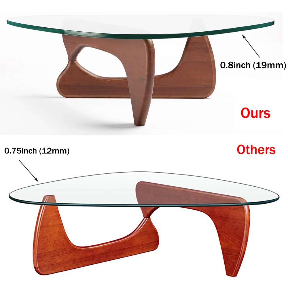 Home Coffee Table Irregular Glass Side Table Modern Simple Dining Table For Bed image 3