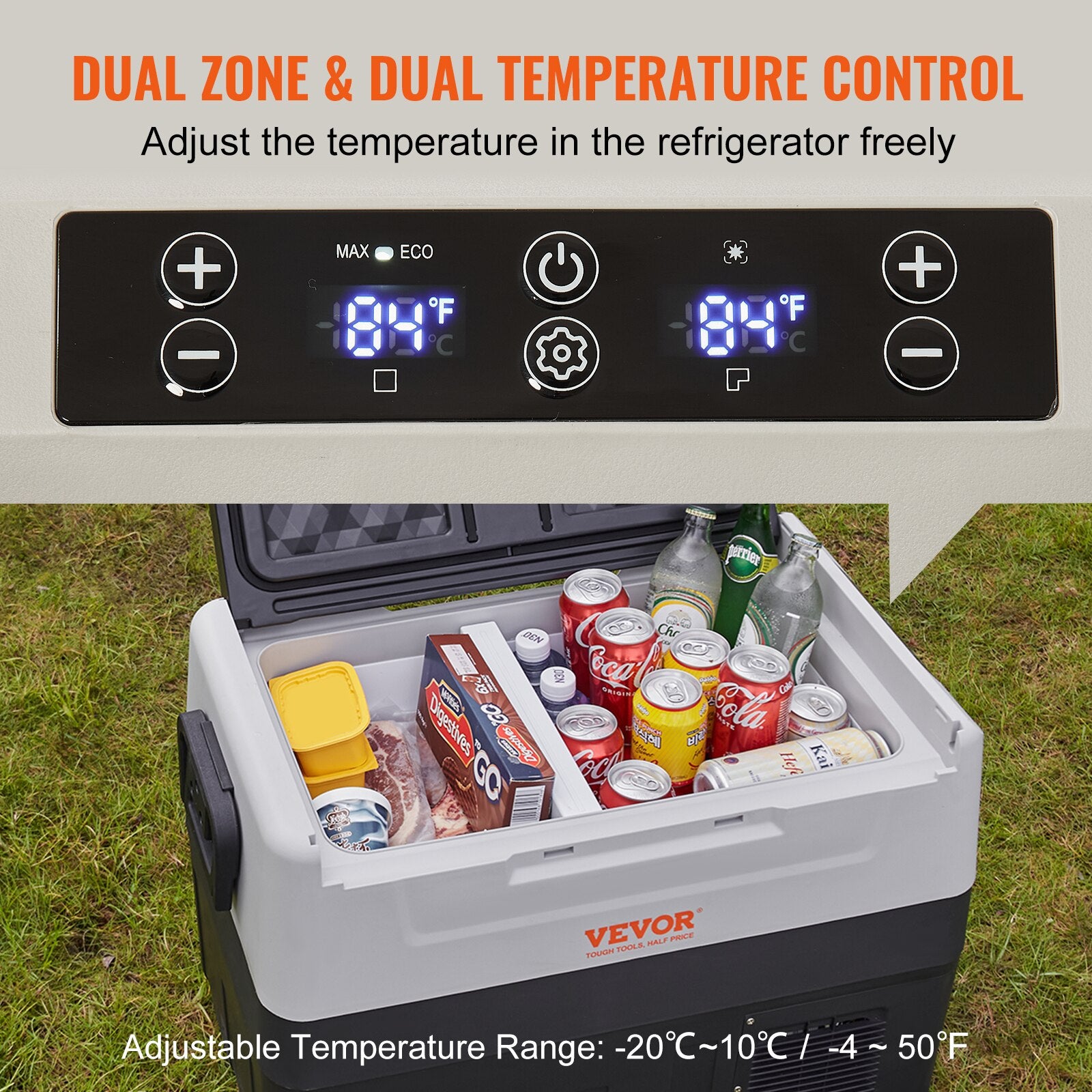 VEVOR 35L 45L 55L Car Refrigerator Mini Fridge Freezer Portable Compressor Cool image 4