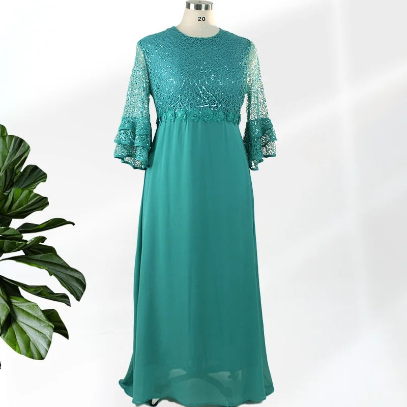 Plus Size African Party Dresses for Women 2023 New Fashion Dashiki Ankara Lace image 7
