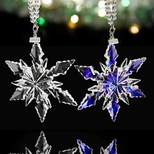 Crystal Snowflake Annual Edition Ornament Set, Crystal Colorful Angel Christmas image 0