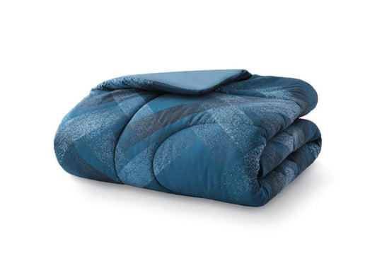 Mainstays Navy Plaid 10 Piece Bed in A Bag Comforter Set with Sheets Queen Bedd image 0