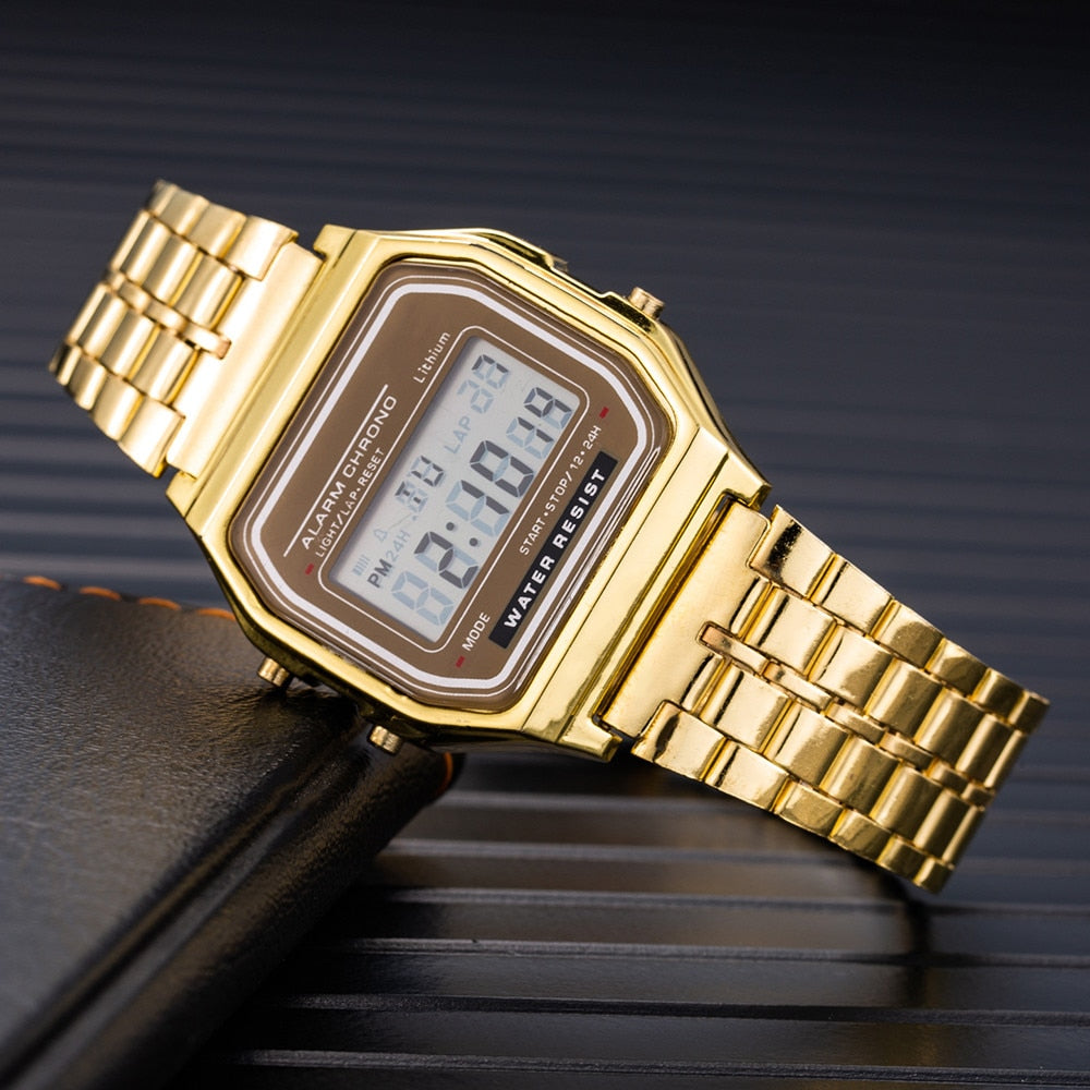 Luxury Women's Rose Gold Silicone Watches Women Fashion LED Digital Clock Casua image 5