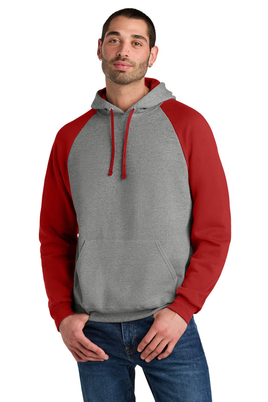 JerzeesÂ® Unisex NuBlendÂ® Colorblock Raglan Hoodie Sweatshirt 96C