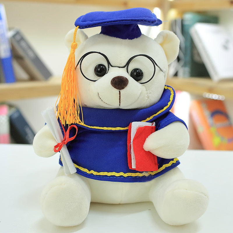 1pc 18cm Cute Graduate Dr. Bear Plush Toy Stuffed Bear kawaii Toys Funny Gradua image 8