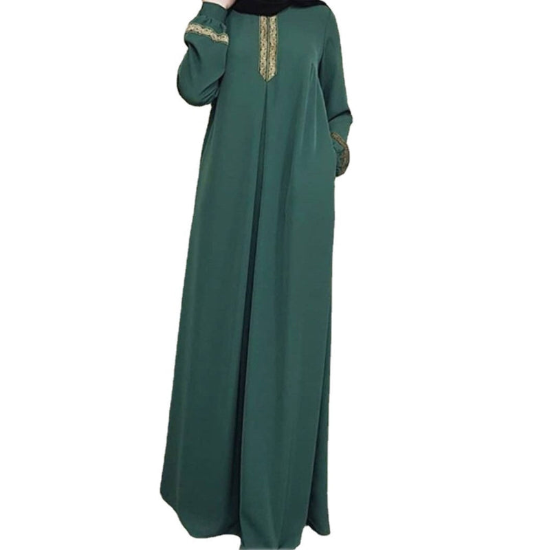 Thobe Dress for Women Traditional Zip Muslim-Dresses with Long Sleeves Muslim-C image 2