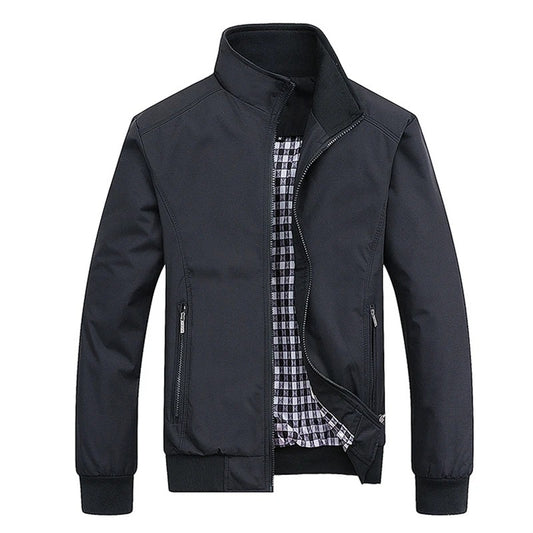 Men's Spring And Autumn Casual Simple Slim Solid Color Baseball Jersey Outdoor  image 0