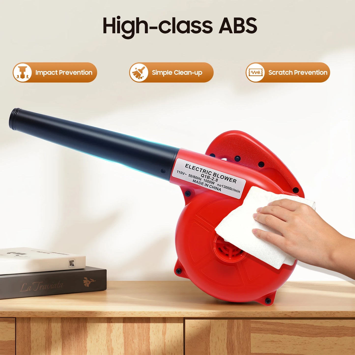 1000W 110V Electric Leaf Blower, Portable Electric Air Blower, Handheld Blower  image 6