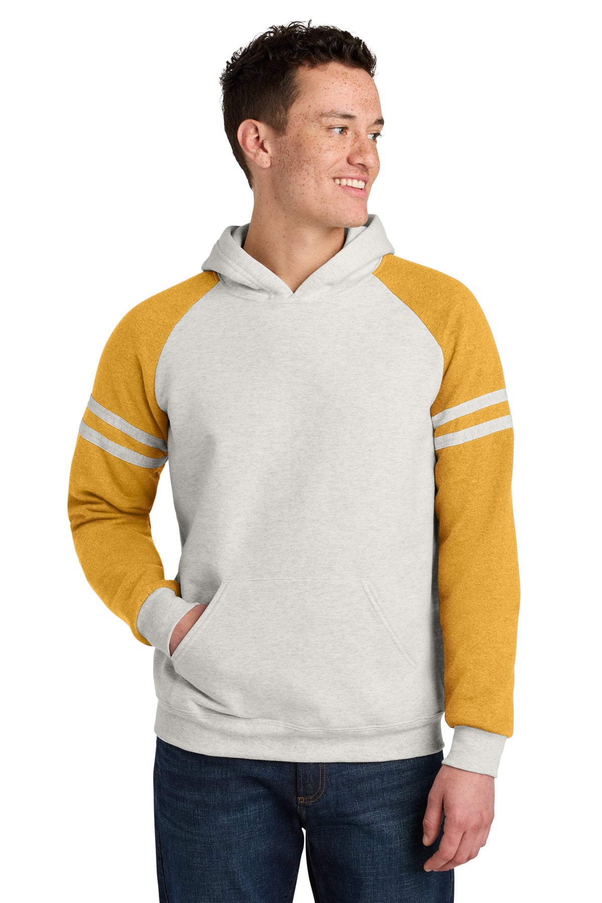JerzeesÂ® Unisex NuBlendÂ® Varsity Colorblock Hooded Sweatshirt 97C