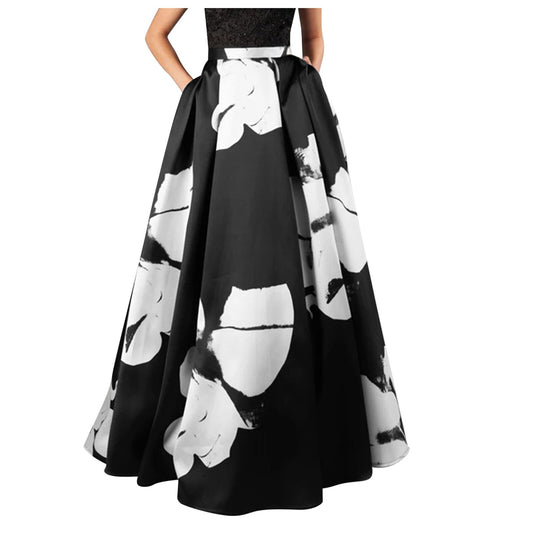 Long Skirts for Women Summer Gold Tummy Control Printed Maxi Skirts for Women F image 0