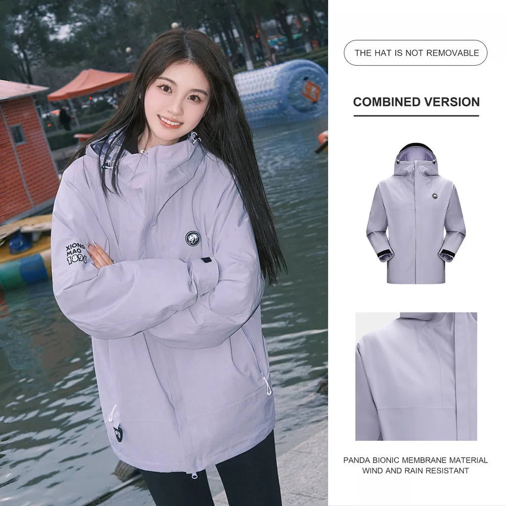 GOLDEN CAMEL Hiking Jackets Women Waterproof Hard Shell Single-layer Jacket for image 2