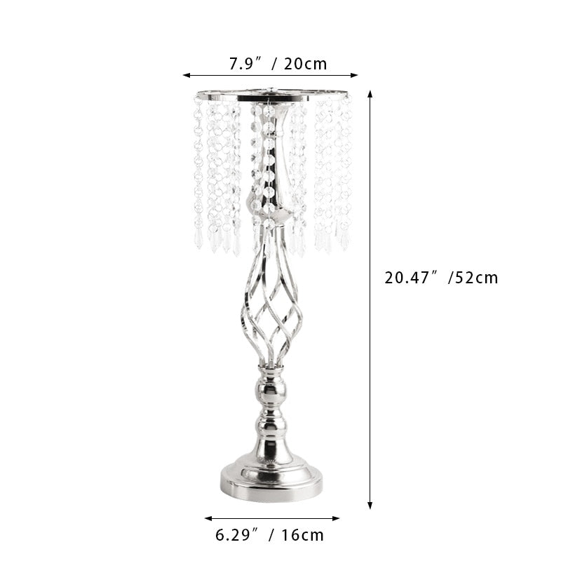 Exquisite Flower Twist Vase Crystal Candlestick Table Centerpiece Decor Flower image 2