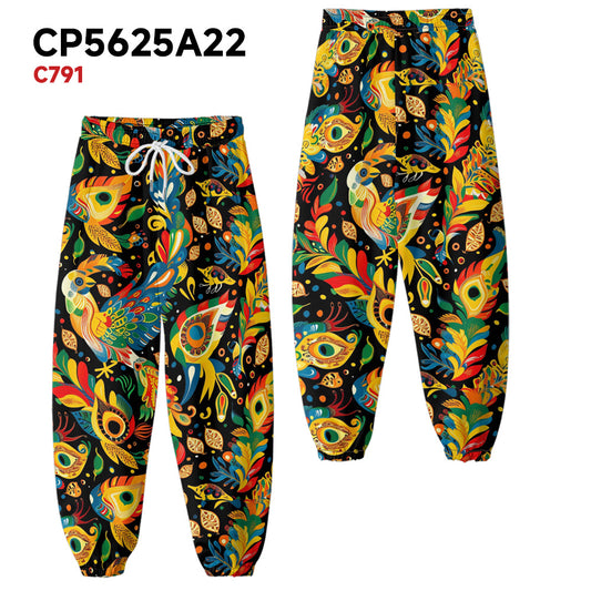 2024 New Men's Spring/Fall casual fashion style sports pants 3D printed Vintage image 0