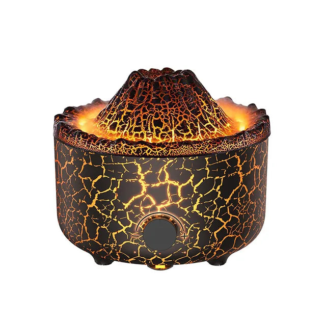Volcano Aromatherapy Diffuser Smoke Ring Ultrasonic Air Humidifier with Flame L image 0
