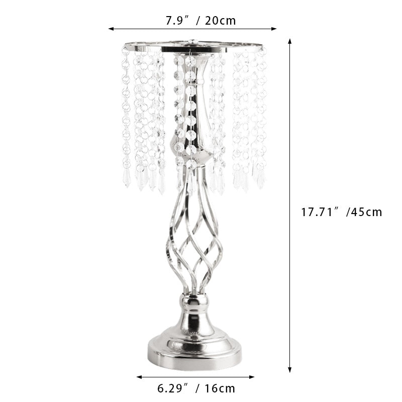 Exquisite Flower Twist Vase Crystal Candlestick Table Centerpiece Decor Flower image 1