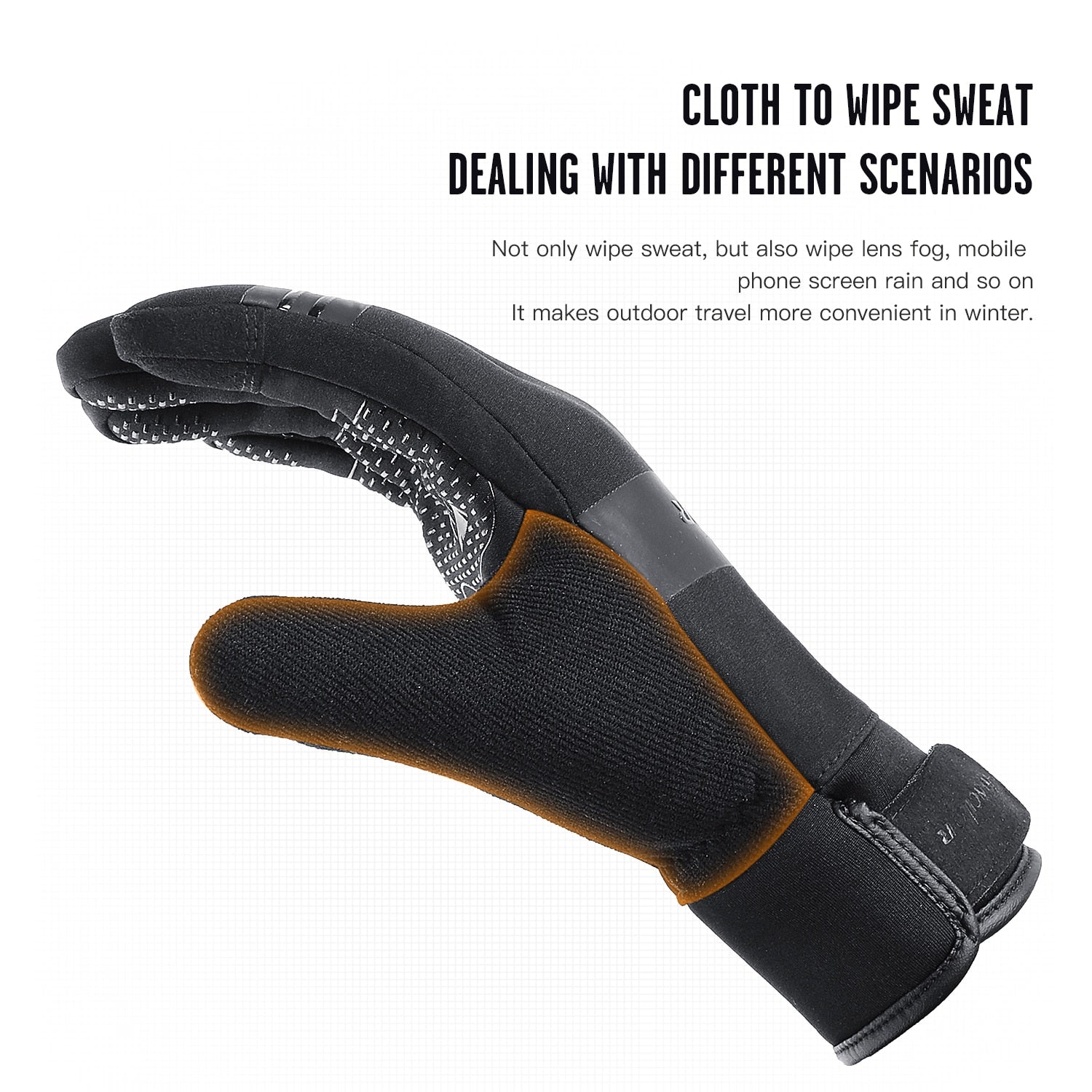 3M Gloves Black Waterproof Winter Warm Cycling Outdoor Sports Running Riding Mo image 6