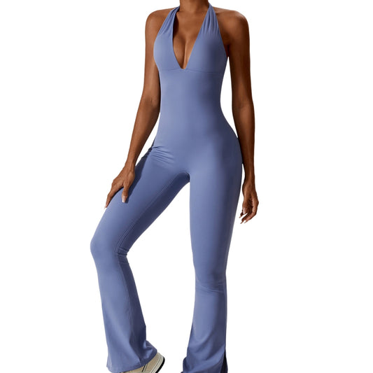 Women's tracksuit Yoga Set Long Sleeve Padded Yoga Jumpsuits One Piece Workout image 0