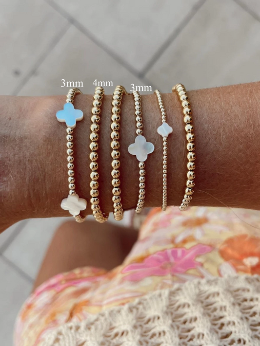 Vlen Shell Flower Bracelet for Women Fashion Lucky Jewelry Gold Plated 18 K Bea image 0