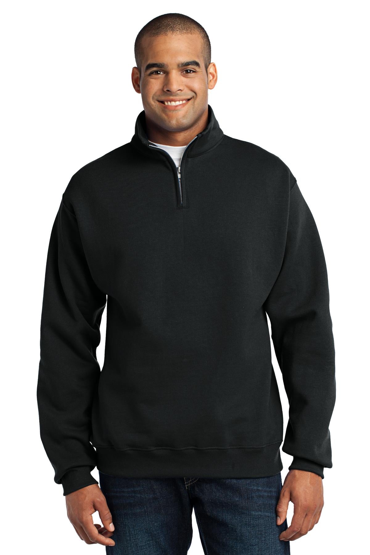 JerzeesÂ® - NuBlendÂ® 1/4-Zip Cadet Collar Sweatshirt. 995M