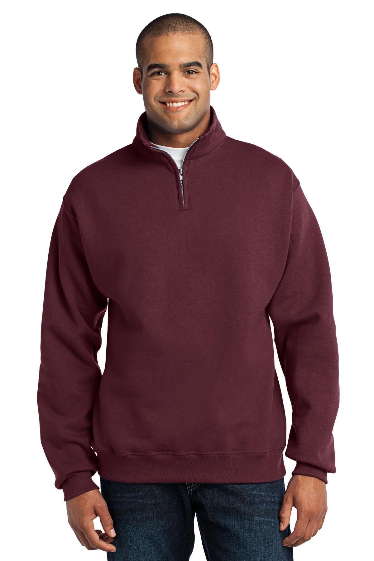 JerzeesÂ® - NuBlendÂ® 1/4-Zip Cadet Collar Sweatshirt. 995M