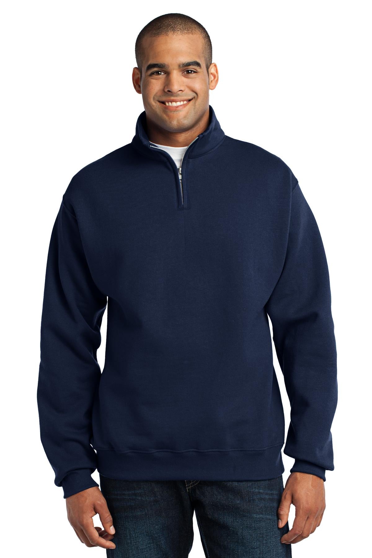 JerzeesÂ® - NuBlendÂ® 1/4-Zip Cadet Collar Sweatshirt. 995M