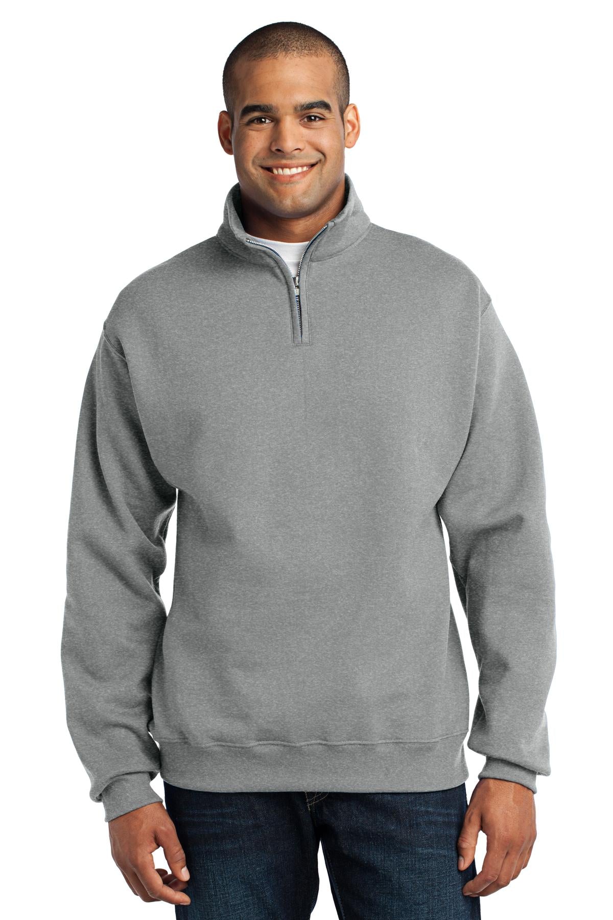 JerzeesÂ® - NuBlendÂ® 1/4-Zip Cadet Collar Sweatshirt. 995M