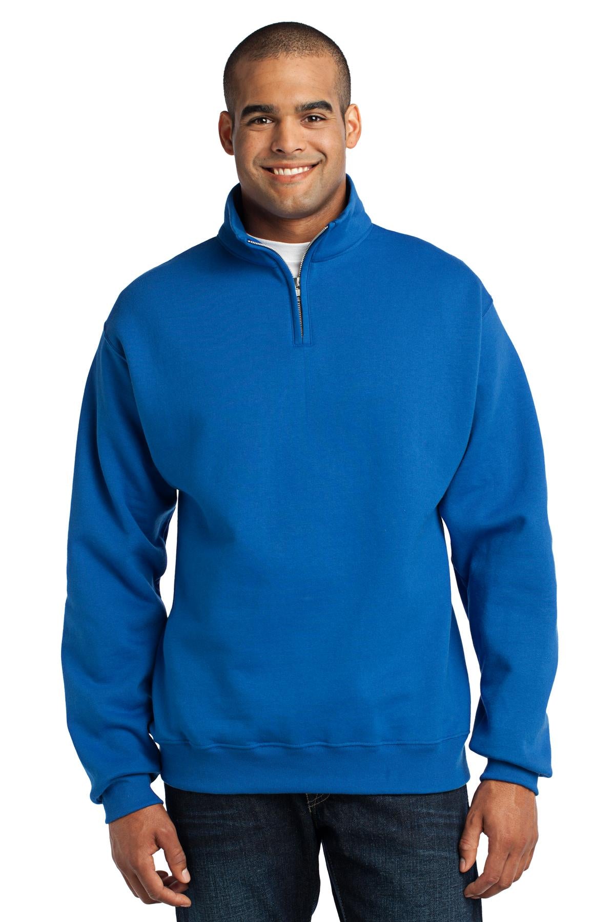 JerzeesÂ® - NuBlendÂ® 1/4-Zip Cadet Collar Sweatshirt. 995M