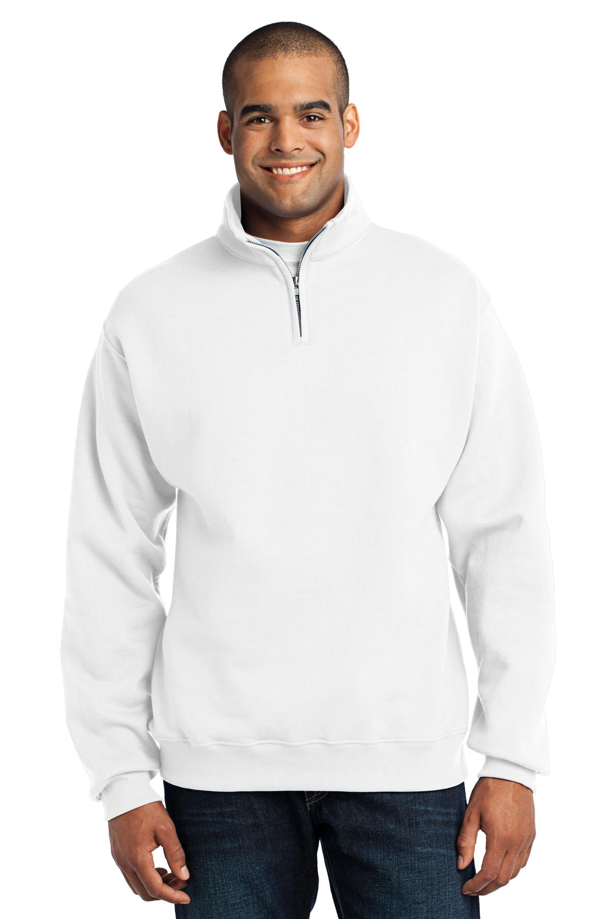 JerzeesÂ® - NuBlendÂ® 1/4-Zip Cadet Collar Sweatshirt. 995M