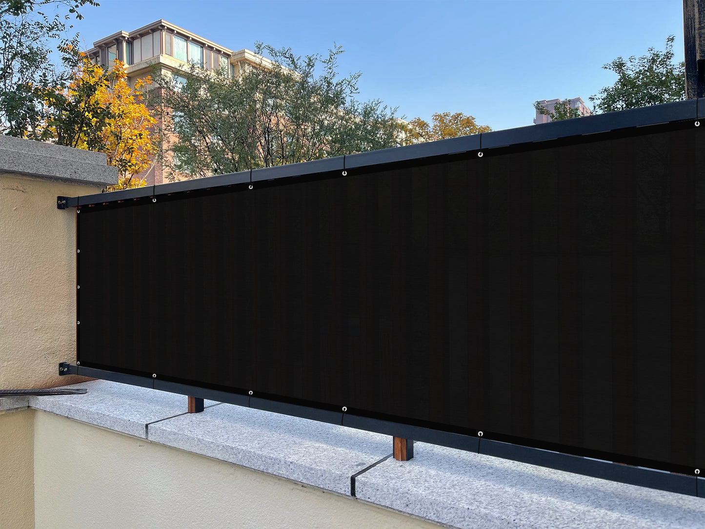 6 ft. x 50 ft. Privacy Fence Screen 90% Blockage Shade Temporary Fencing for Wa image 2
