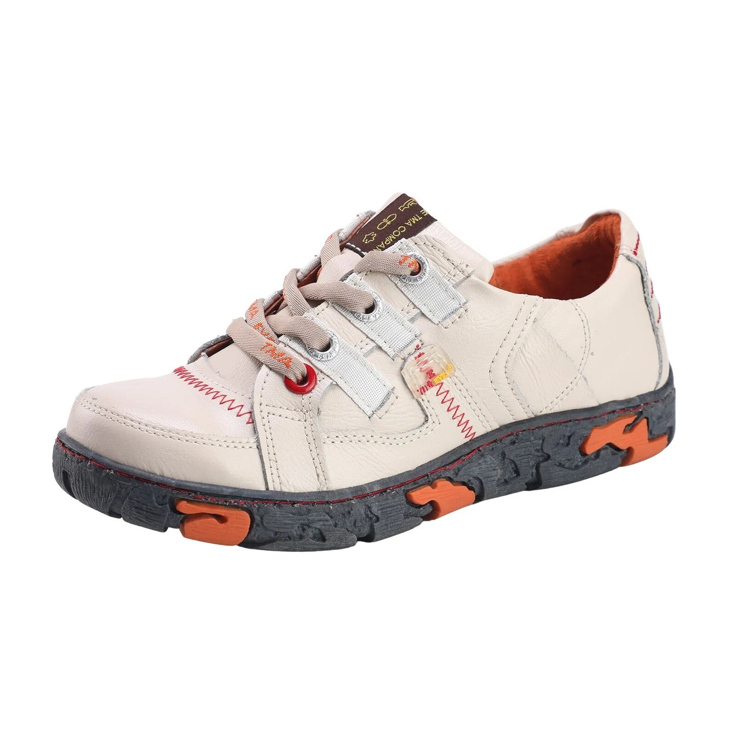Genuine Leather Women's Flat Sneaker Shoes for Outdoor image 2