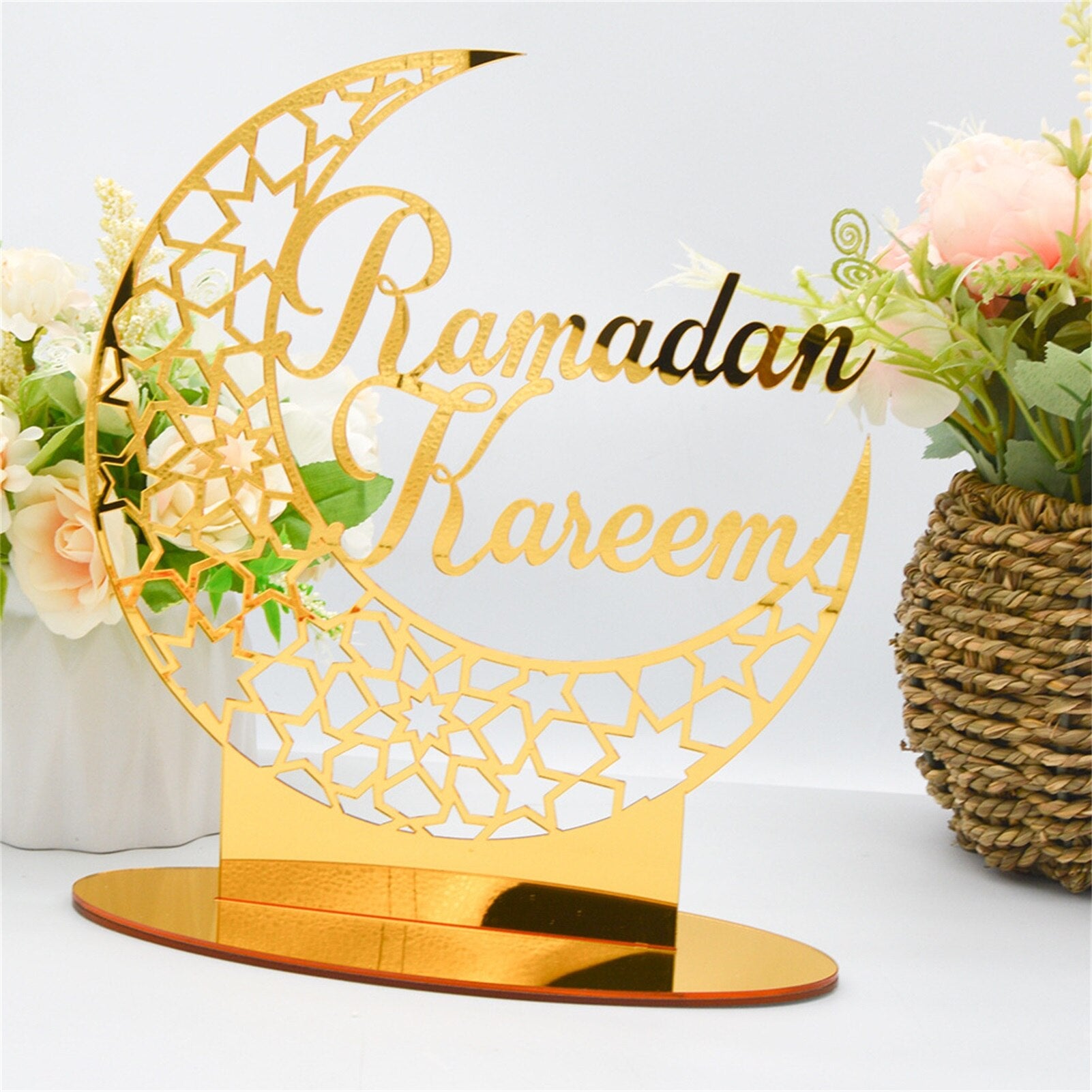 Ramadan Mubarak Festival Decoration Acrylic Golden Moon Eid Ramadan image 2