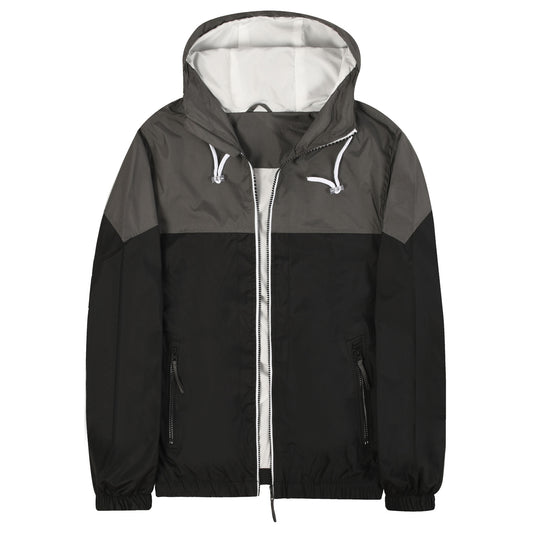 Men's Spring And Autumn New Colorblock Casual Jacket, Fashionable Hooded Windbr image 0