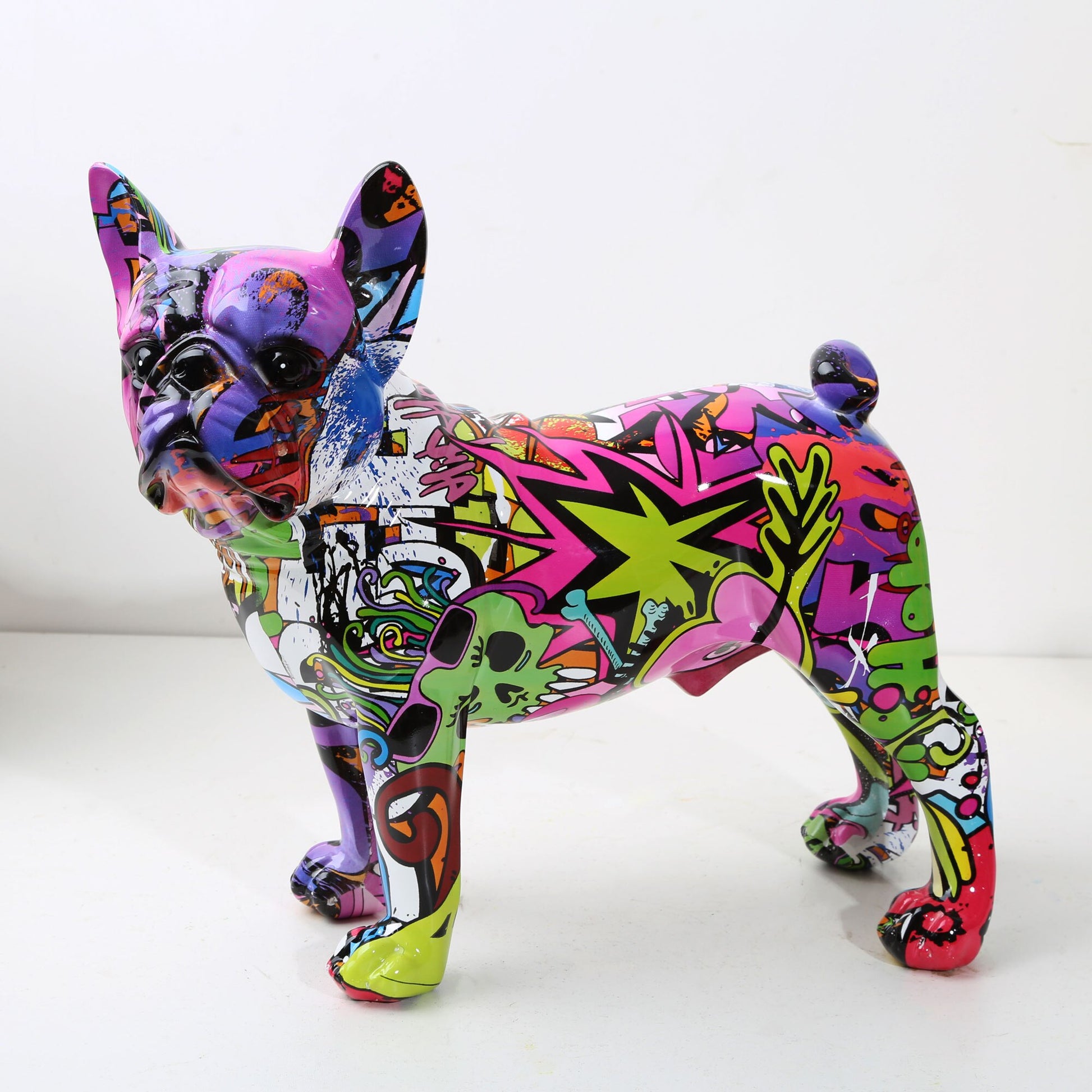Nordic Painting Graffiti L/S French Bulldog Creative Resin Crafts Home Decorati image 1