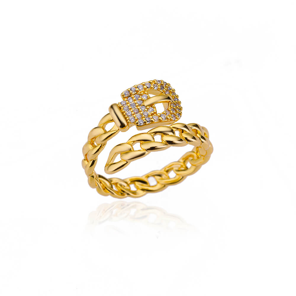 48 Style Women Stainless Steel Rings Gold Color Hollow Out Geometric Open Ring  image 14