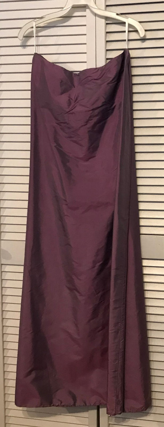 Watters & Watters Women Silk Purple Sleeveless Full-Length Size 8 image 0