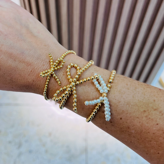 KKBEAD Bow Ball Bracelet 18 K Waterproof Gold Plated Bracelets Gift Jewelry for image 0