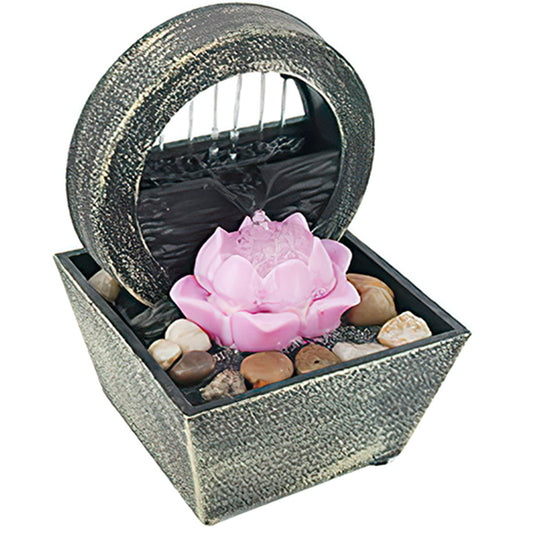 Relaxation Fountains Desk Water Basin Decoration Home Table Top Indoor Waterfal image 0