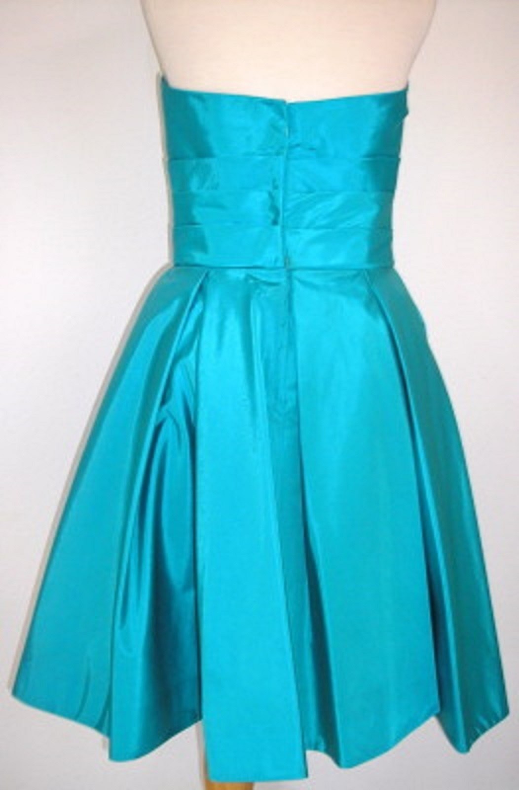 Victor Costa Women Dress Taffeta Aqua Center Bow Size 8 image 1