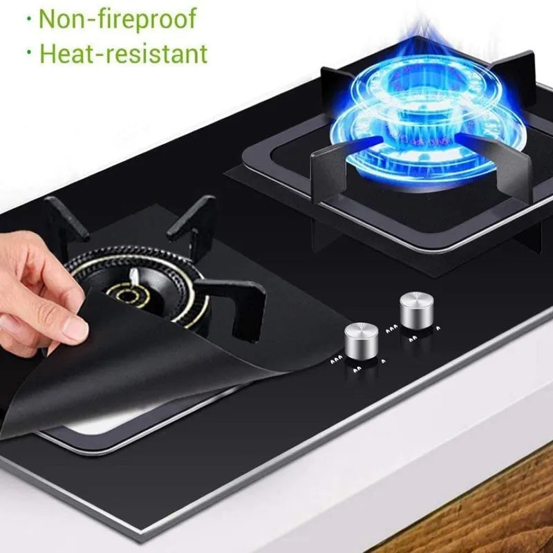 2-8pcs Stove Protector Cover Liner Clean Mat Pad Gas Cooker Cover Washable Stov image 5