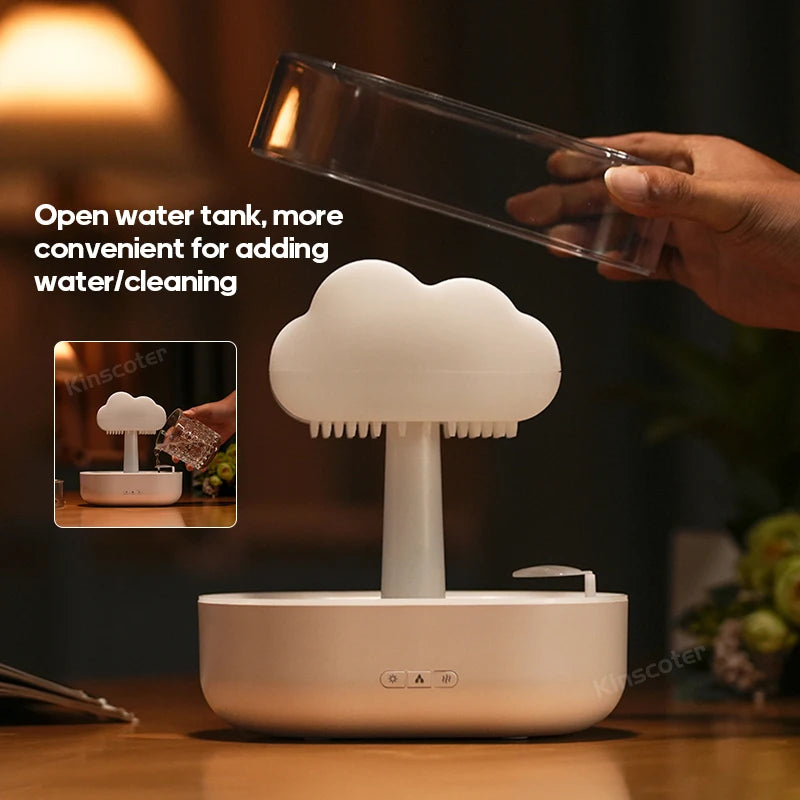 Cute 2024 2024 For Cloud  Diffuser Zen Raindrops Air Humidifier Essential Oil D image 3