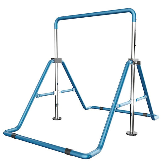 Gymnastics Horizontal Bar for Kids, Folding, Adjustable Height, Home Training E image 0