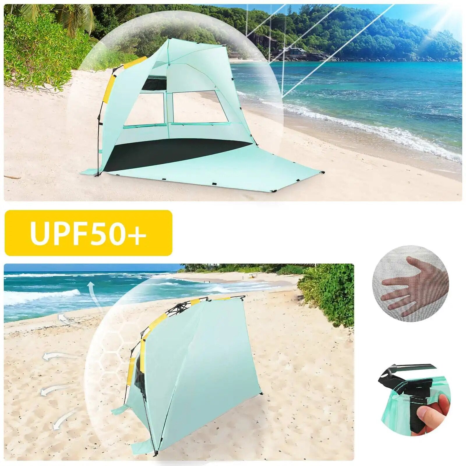 4 People Quick Automatic Opening Camping Tent Waterproof Lightwight pop up open image 0