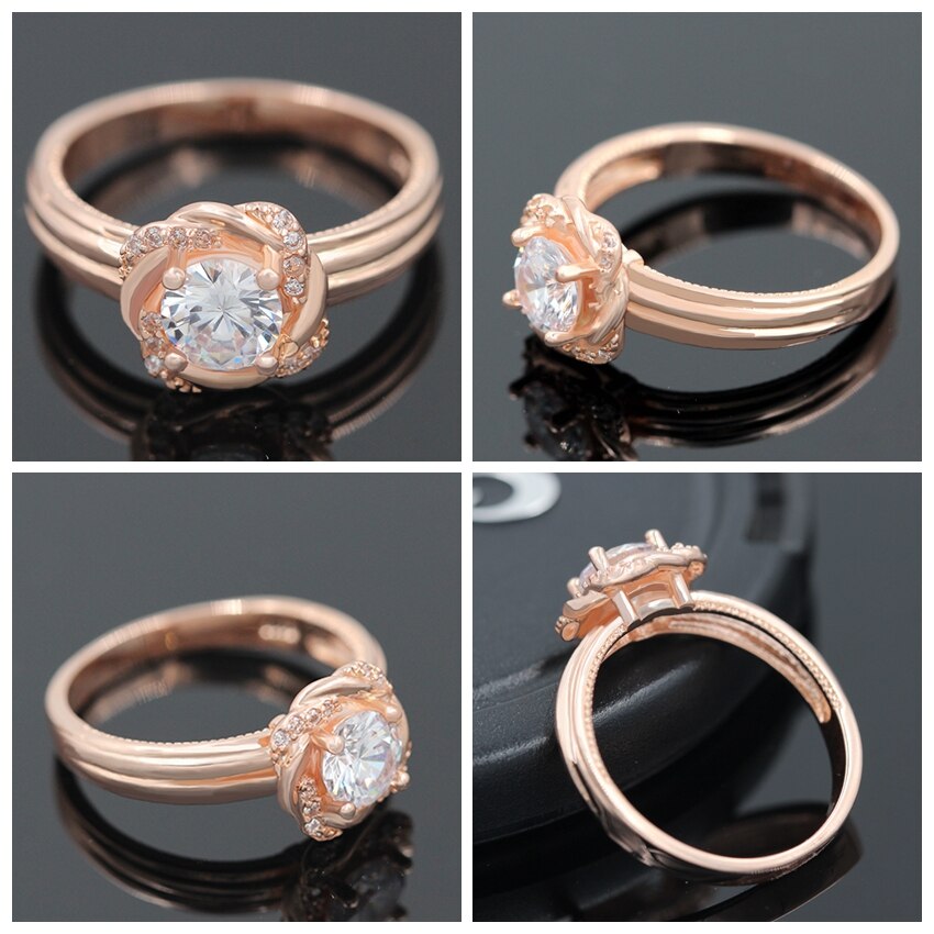 US STOCK 15% Off Uloveido Rose Gold Color Rings for Women Ring Female Anel image 4