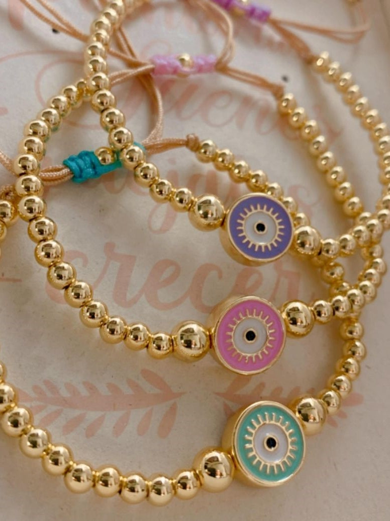 KKBEAD Fashion Evil Eye Bracelet Jewelry for Women 18 K Gold Plated Waterproof image 2