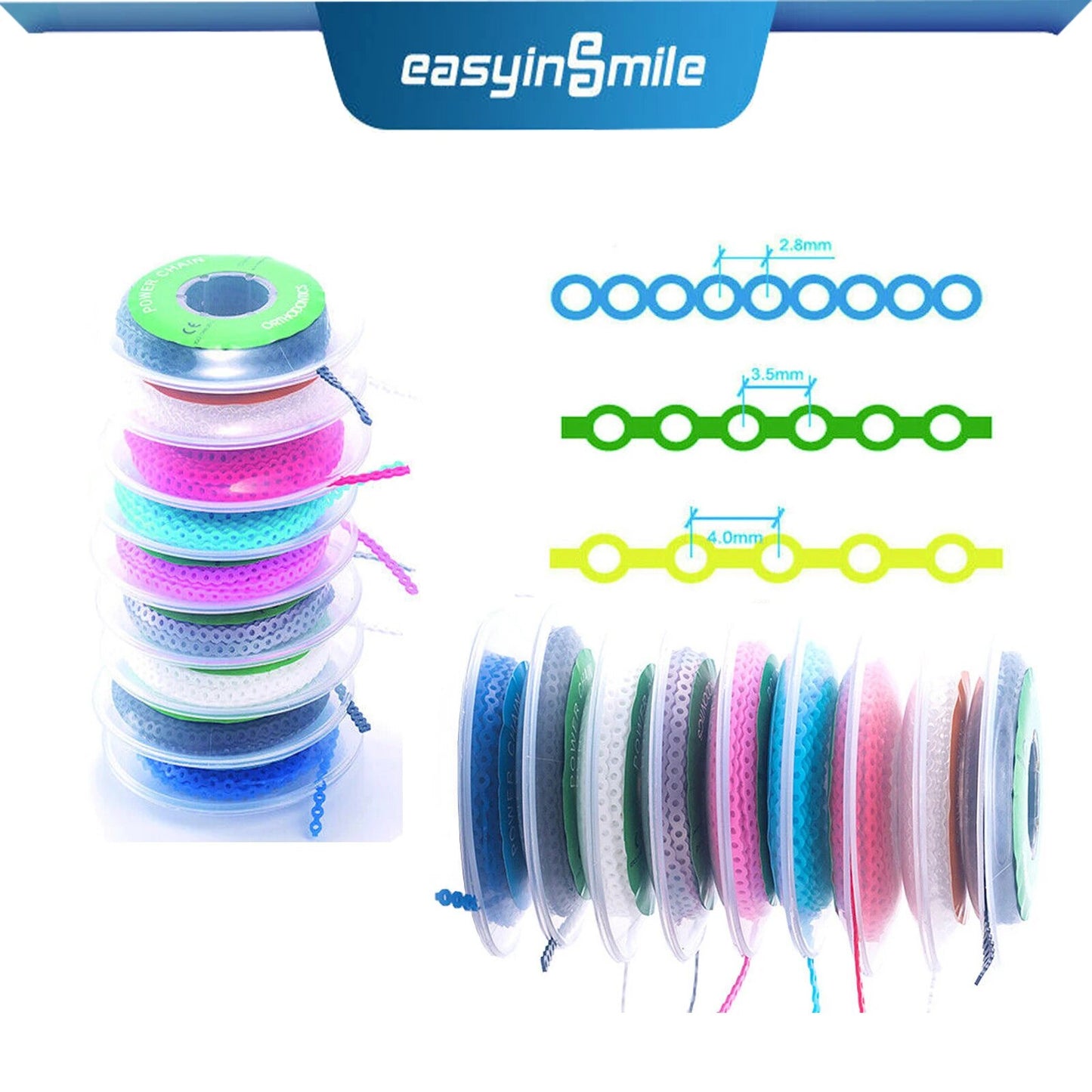 Easyinsmile Dental Material for Ortho Power Chain Super Elastic Rubber Band for image 1