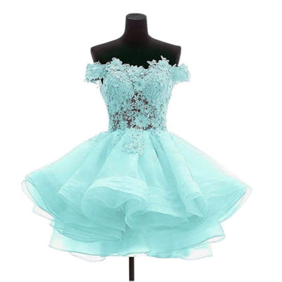 GUXQD Above Mini Short Prom Dresses Sweetheart Appliques Organza Homecoming Gra image 3